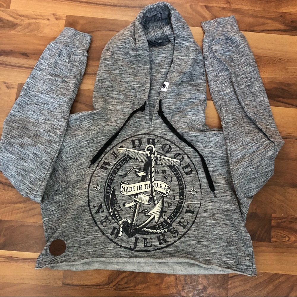 Cropped Nautical Hoodie
